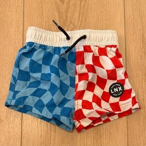Lenox James Kids Swim Trunks - Red and Blue